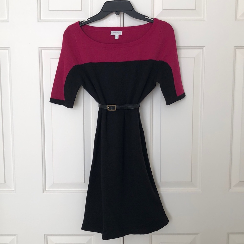 A Pea in the Pod Fuchsia Sweater Dress